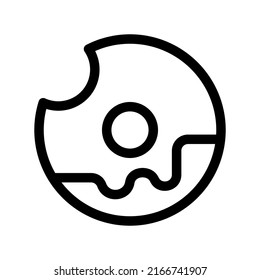 jelly filled doughnut icon or logo isolated sign symbol vector illustration - high quality black style vector icons
