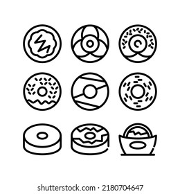 jelly filled doughnut icon or logo isolated sign symbol vector illustration - Collection of high quality black style vector icons
