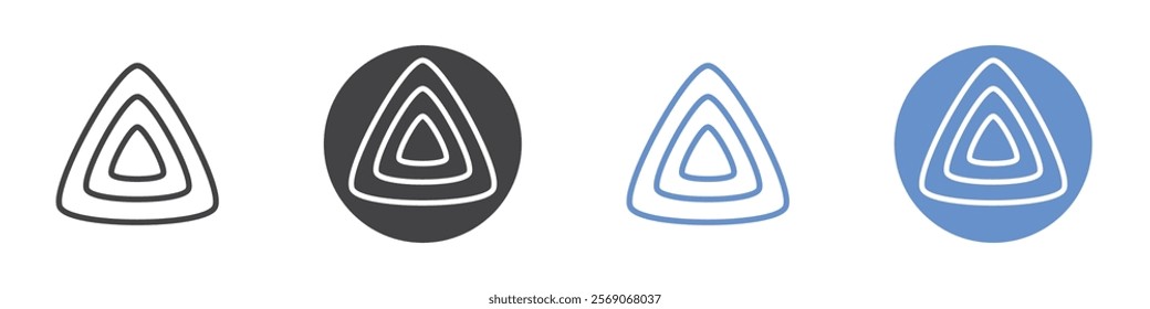 Jelly fin icon vector symbol outline sign