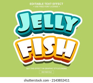 Jelly fish 3D editable text effect template