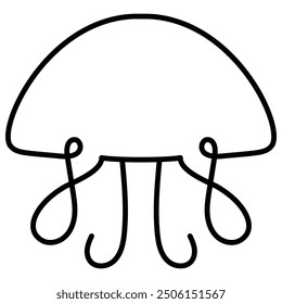 The Jelly Fish icon represents the jelly fish and is suitable for design projects related to wildlife, nature, and thematic elements involving the jelly fish.