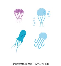 jelly fish icon vector illustration design template