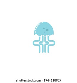 jelly fish icon vector illustration design template
