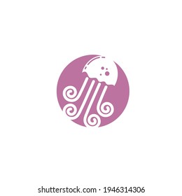 jelly fish icon vector illustration design template