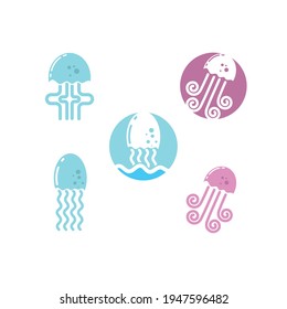 jelly fish icon vector illustration design template