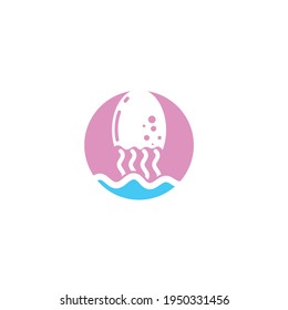 jelly fish icon vector illustration design template