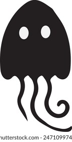 jelly fish illustration vector silhouette