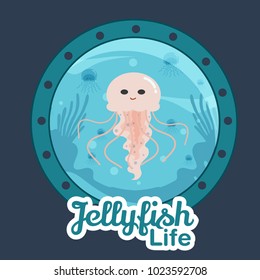 Jelly Fish Life Illustration