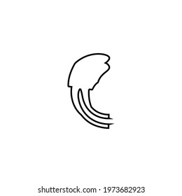 Jelly fish line icon. Simple style ocean fish poster background symbol. Logo design element. T-shirt printing. Vector for sticker.