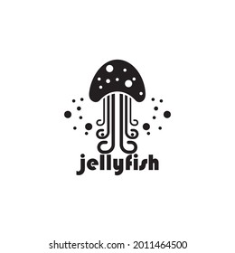 Jelly fish logo design concept, jelly fish logo vector illustration.
