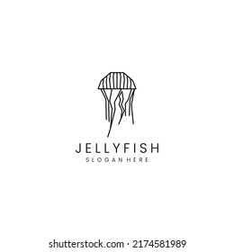 Jelly Fish logo design icon vector