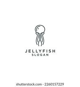 Jelly fish logo design icon vector