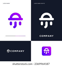 Jelly Fish Logo Vector Icon Illustration Design