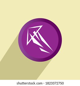 Jelly fish with purple icon