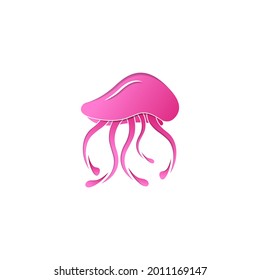jelly fish Vector icon design illustration Template