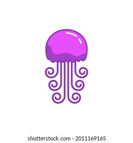 jelly fish Vector icon design illustration Template