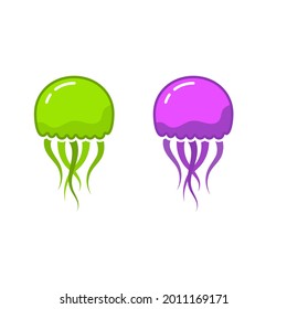 jelly fish Vector icon design illustration Template