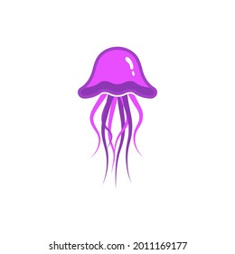 jelly fish Vector icon design illustration Template