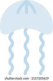 jelly fish   Vector illustration on a transparent background. Premium quality symmbols. Line Color vector icons for concept and graphic design.