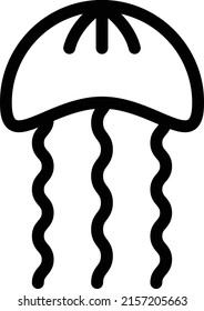 jelly fish   Vector illustration on a transparent background. Premium quality symmbols. Thin line vector icons for concept and graphic design.