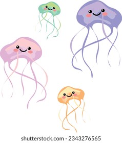 Jelly fish Vector image or clip art