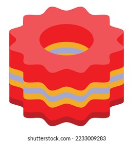 Icono de flor de gelatina vector isométrico. Caramelos. Postre de fruta