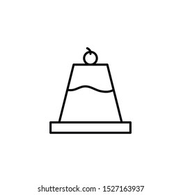 jelly with fruit sweet and candies icon line illustration