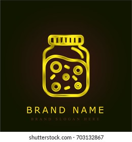 Jelly golden metallic logo