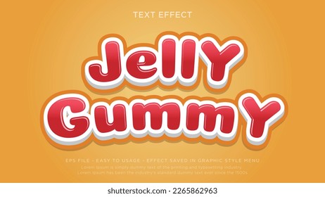 Jelly gummy editable text effect	