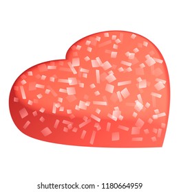 Jelly heart icon. Isometric of jelly heart vector icon for web design isolated on white background