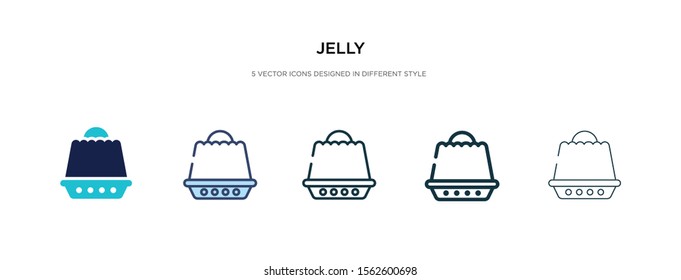 jelly icon in different style vector illustration. two colored and black jelly vector icons designed in filled, outline, line and stroke style can be used for web, mobile, ui
