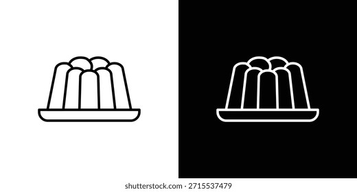 Jelly icon in line design. Editable stroke icons.