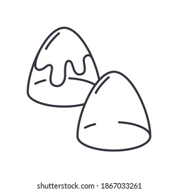 Jelly icon, linear isolated illustration, thin line vector, web design sign, outline concept symbol with editable stroke on white background.