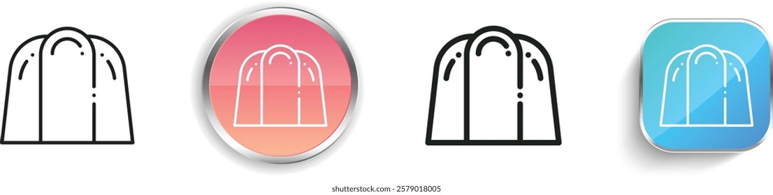 jelly icon. Thin Linear, Regular and Button Style Design Isolated On White Background