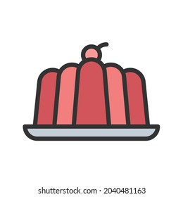 Jelly icon vector image. Can also be used for Physical Fitness. Suitable for mobile apps, web apps and print media.