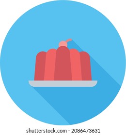 Imagen vectorial de icono de gelatina. También se puede usar para Fitness físico. Adecuado para aplicaciones móviles, aplicaciones web y medios impresos.