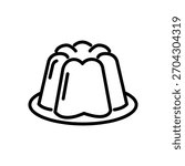 jelly icon vector, line style icon