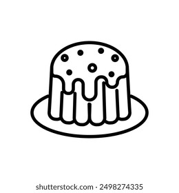 jelly icon vector in line style