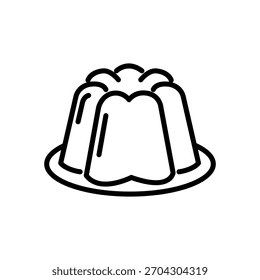 Icono de jalea, Vector de estilo de línea