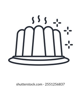 Jelly icon. vector.Editable stroke.linear style sign for use web design,logo.Symbol illustration.