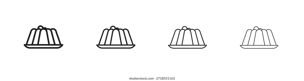 Jelly icons, Set of linear icons. Black linear palm icons