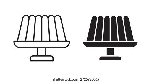 Iconos de gelatina. Icono lineal de Vector aislado sobre fondo blanco.
