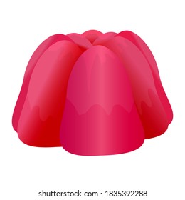 Jelly aislado en un fondo blanco. Ilustración vectorial de acciones
