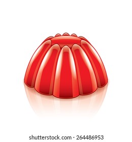 Jelly isolated on white photo-realistic vector illustration
