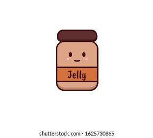 Jelly jar Cute and Sweet Vector Characters. Simple to editable. 100% vector great for many purposes: Mascots, Emoji, Illustrations, Logos, Stickers, T-Shirt, vector element