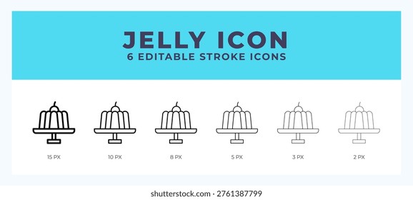 Jelly line icon with different stroke. Vector illustration.