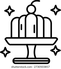 Gelee Linie Vektor Icon Design