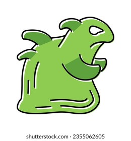 jelly monster color icon vector. jelly monster sign. isolated symbol illustration