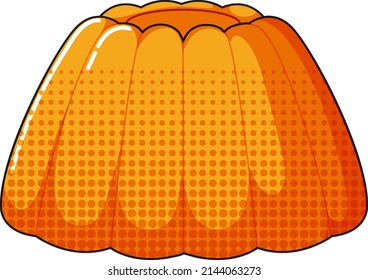 Jelly on white background illustration