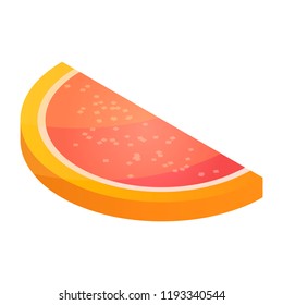 Jelly orange icon. Isometric of jelly orange vector icon for web design isolated on white background